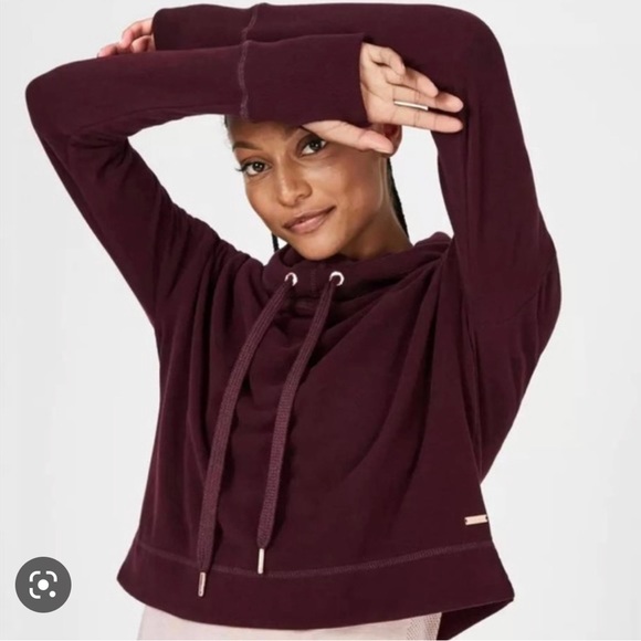 Sweaty Betty Escape Luxe Fleece Cropped Hoodie - Picture 1 of 5